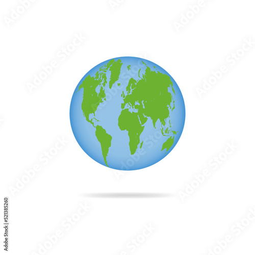 Earth planet icon vector. 3d planet earth. Iillustration for web banner  web and apps  infographic.