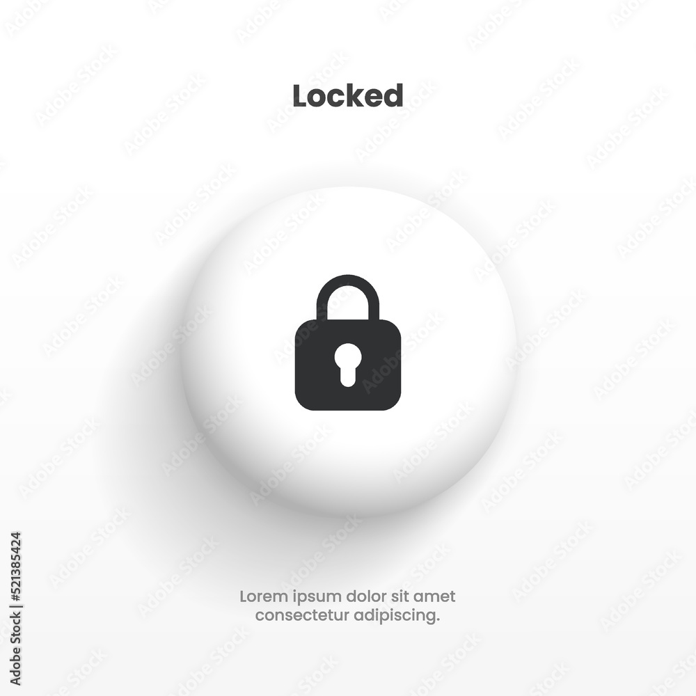 3D padlock, lock or locked icon for social media, mobile application, password, UI template. website 3D padlock, lock or locked icon for social media, mobile application, password, UI template. website