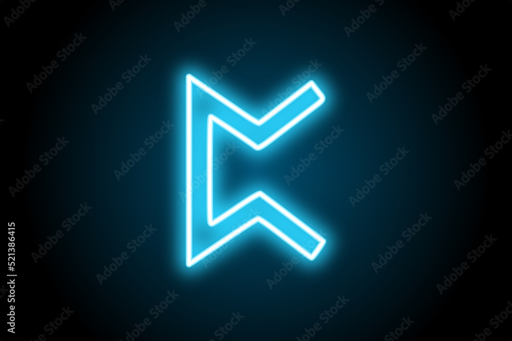 Perth pertho viking norse nordic rune glowing neon symbol Perth pertho viking norse nordic rune glowing neon symbol