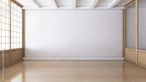 Fototapeta Naklejka Na Ścianę i Meble -  Empty room with Wall Background. 3D illustration, 3D rendering	