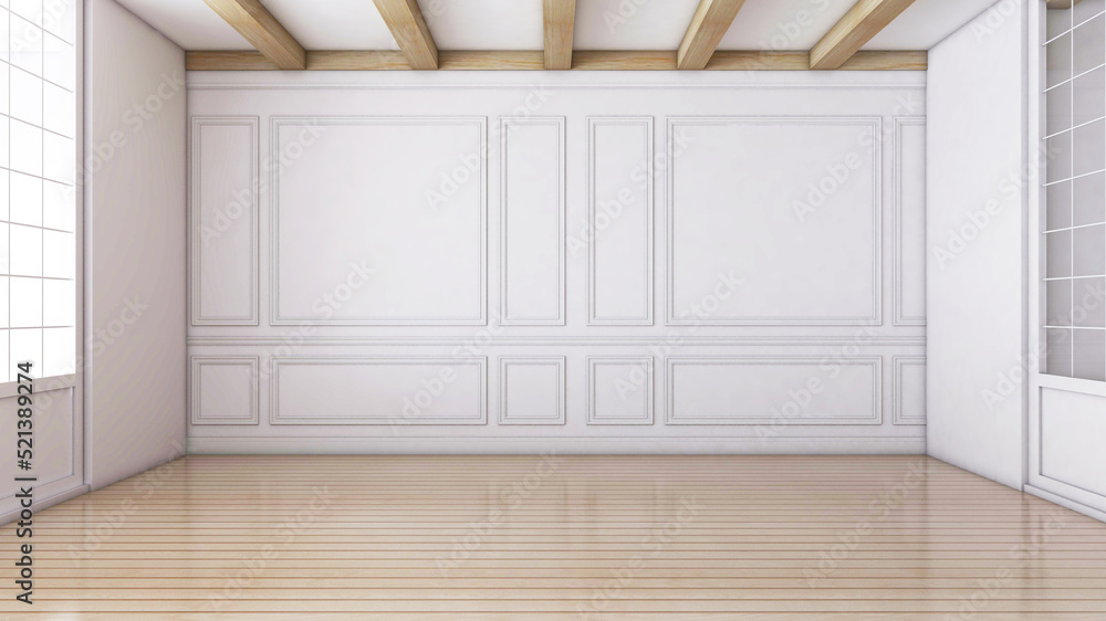 Fototapeta premium Empty room with Wall Background. 3D illustration, 3D rendering 