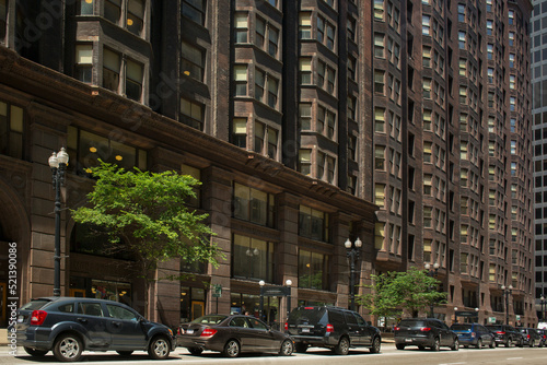 The Monadnock Building façade in Chicago