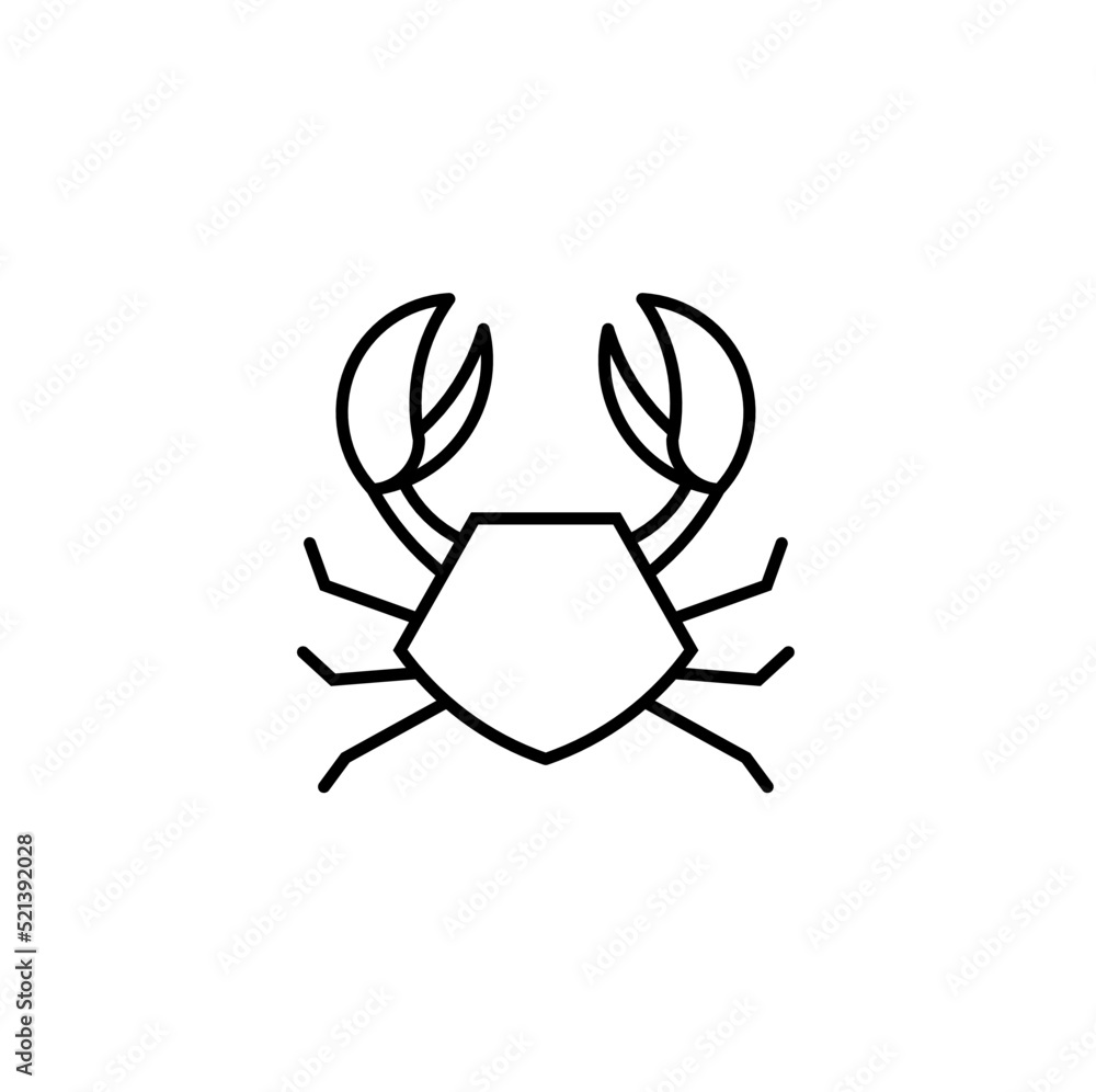 Crab flat icon vector illustration Crab flat icon vector illustration