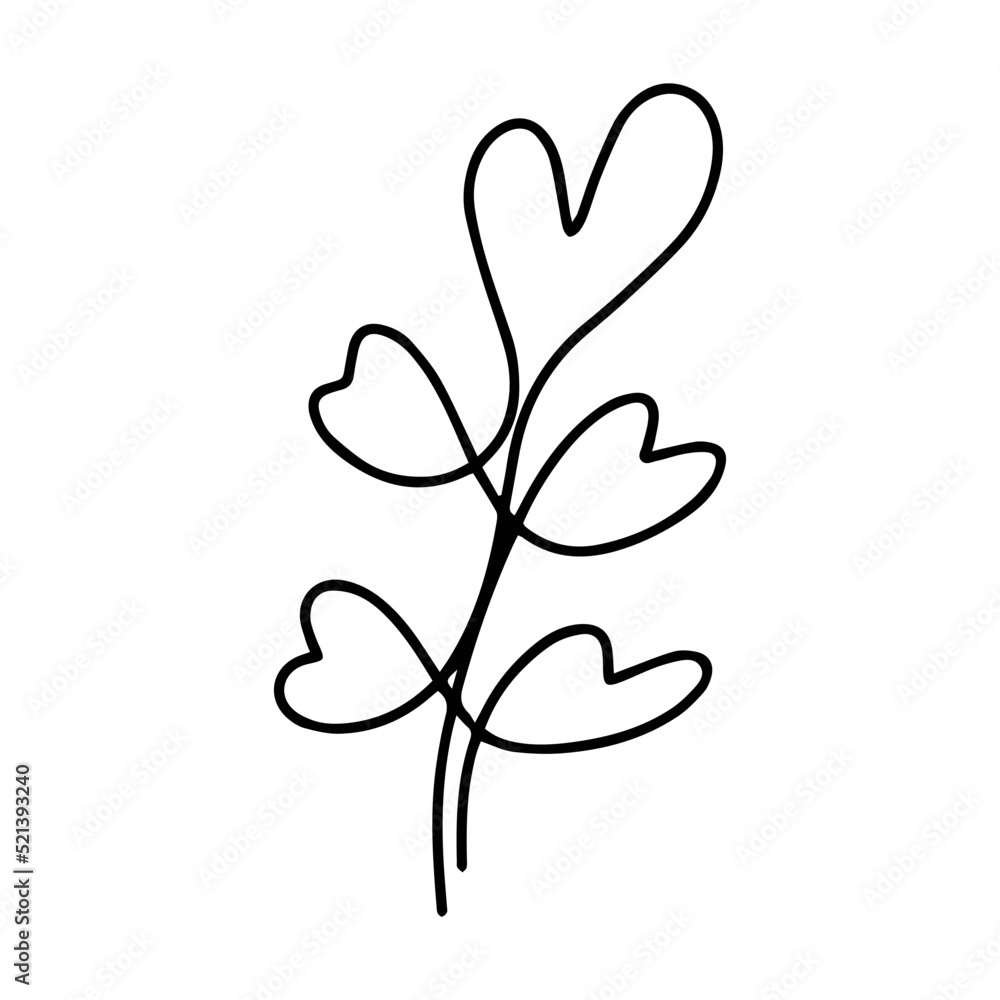 Heart plant icon abstract hand drawn flower line art symbol for nature, love, ecology and environment in a flat color glyph illustration Heart plant icon abstract hand drawn flower line art symbol for nature, love, ecology and environment in a flat color glyph illustration