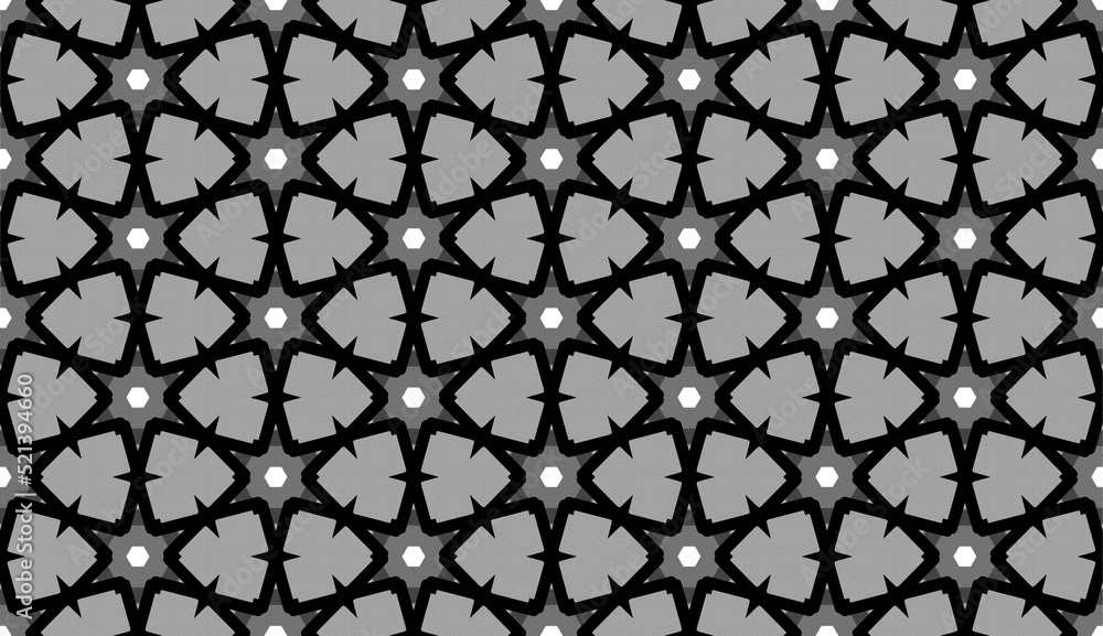 Fototapeta premium Black flowers ethnic seamless pattern. Perfect for screen background, site backdrop, wrapping paper, wallpaper, textile and surface design.