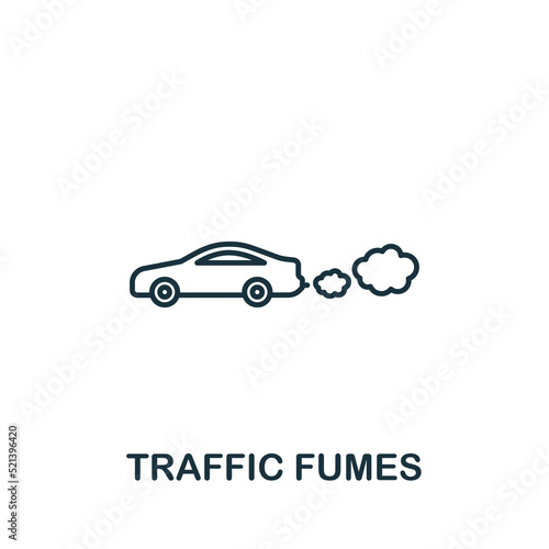 Traffic Fumes icon. Monochrome simple icon for templates, web design and infographics