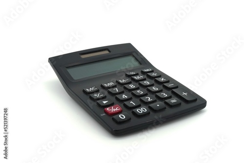 Calculator isolated on white background.