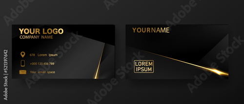 black modern creative business card and beautiful business card vector template design in square size