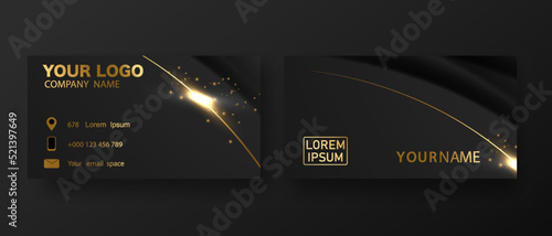 black modern creative business card and beautiful business card vector template design in square size