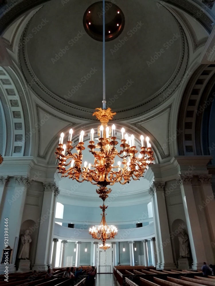 Obraz premium Helsinki highlights, buildings and landmark of Helinki, Finland, Helsinki Cathedral interior and outside details