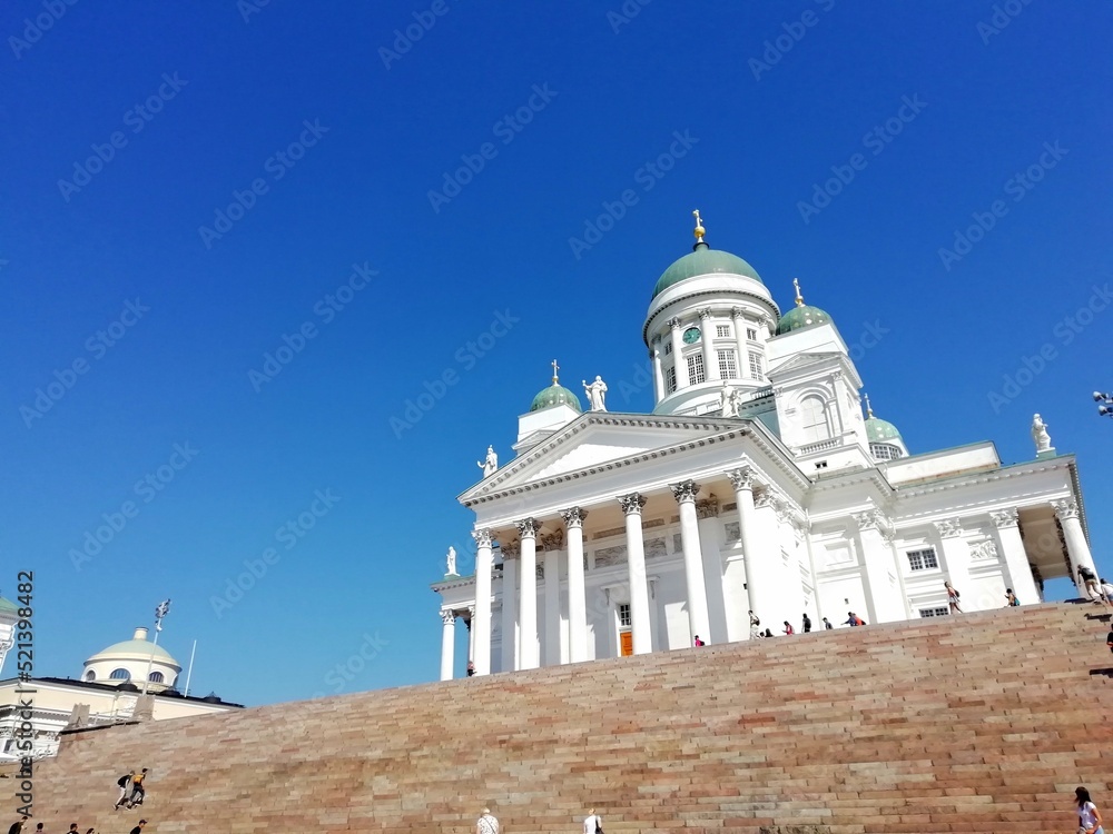 Helsinki highlights, buildings and landmark of Helinki, Finland, Helsinki Cathedral interior and outside details