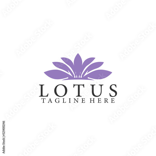 Fototapeta Naklejka Na Ścianę i Meble -  Simple Logo of Lotus Stock Vector for Business and Branding