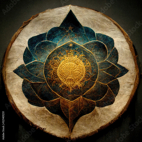 Indian manadala pattern as spirituality concept photo