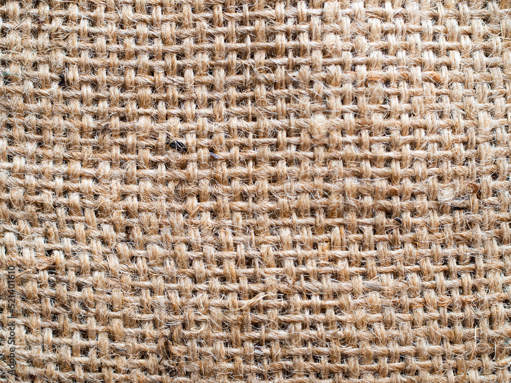 Close-up view of antique sack texture Close-up view of antique sack texture