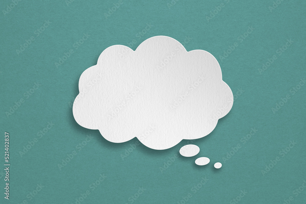 speech bubbles paper cut on grunge green background including clipping ...