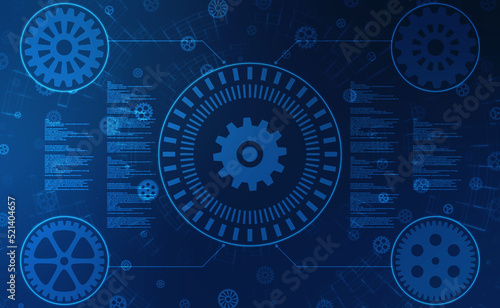 Process management, optimization operation, fix strategy industry, transmission gears wheel, software update status, Cog Gear Wheel on the technology abstract background