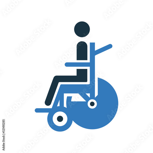 Accommodation, disability icon. Simple editable vector design isolated on a white background.