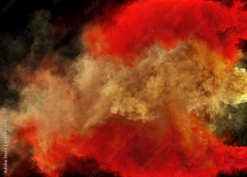 Red and wheat yellow color fantasy smoke and magic fog texture Red and wheat yellow color fantasy smoke and magic fog texture