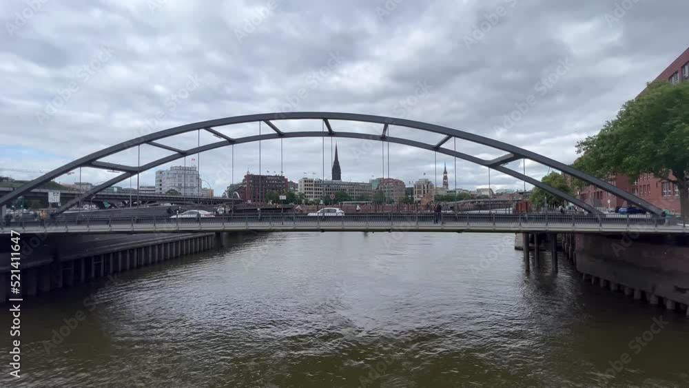 Bridge Over The River In Hamburg Bridge Over The River In Hamburg