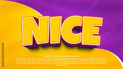 Nice 3d cartoon style editable text effect