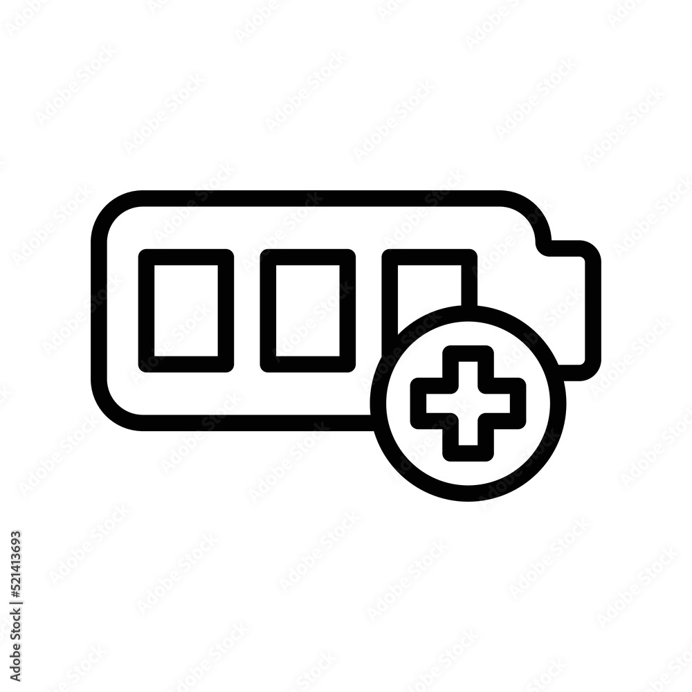 Charged battery olor line icon. Pictogram for web page Charged battery olor line icon. Pictogram for web page