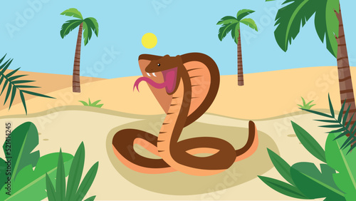 cobra on the background of nature