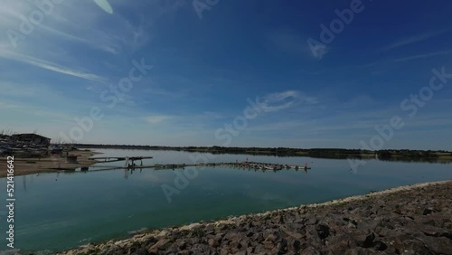 Footage of a Draycote Water reservoir in Dunchurch near Rugby in United Kingdom photo