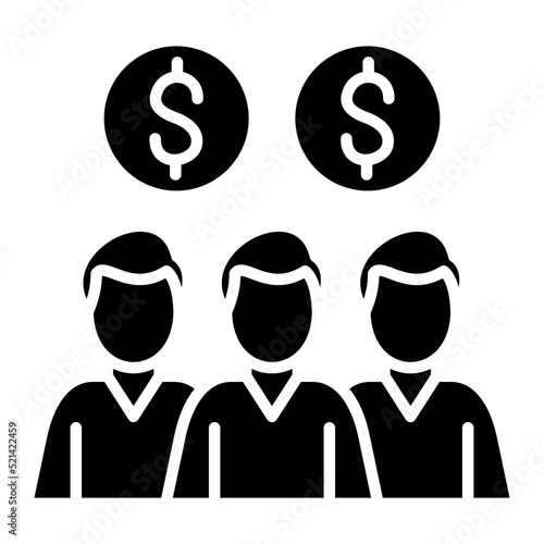 Crowdfunding Glyph Icon