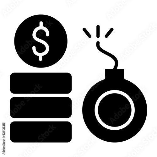 Debt Glyph Icon