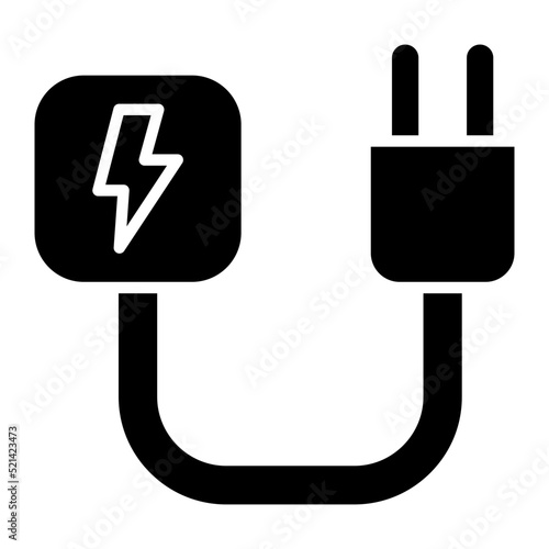 Electricity Glyph Icon
