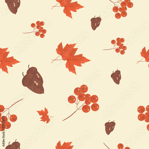 autumn paternal with watercolor