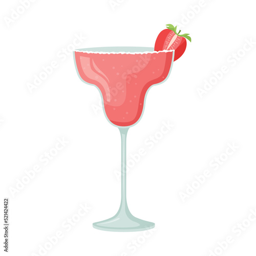 Vector illustration of a club alcoholic cocktail. Margaritas