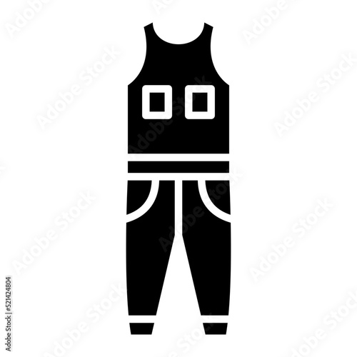 Coverall Clothes Glyph Icon