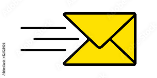 Send message icon. Envelope pictogram illustration. Vector isolated on white background.