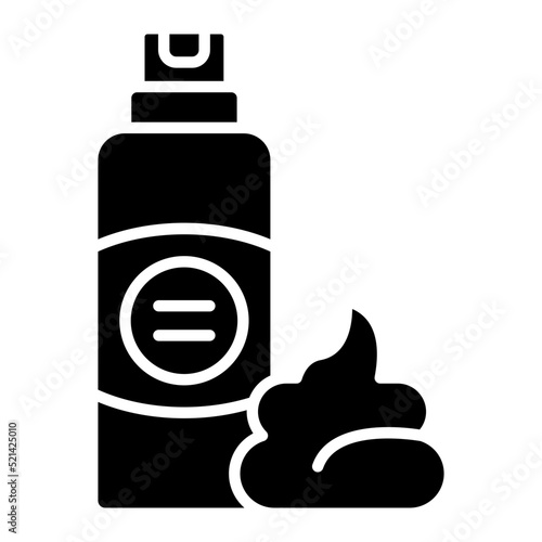 Barber Foam Glyph Icon