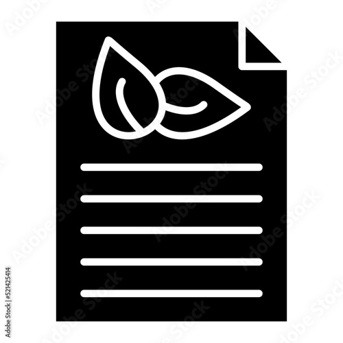 Biodegradable Paper Glyph Icon