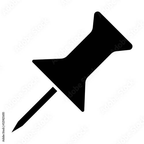 Push Pin Glyph Icon