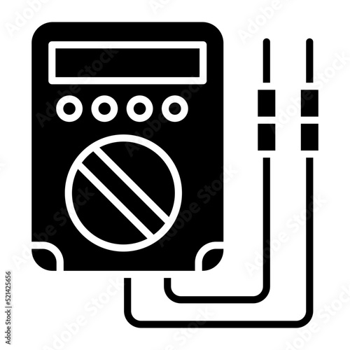 Voltmeter Glyph Icon
