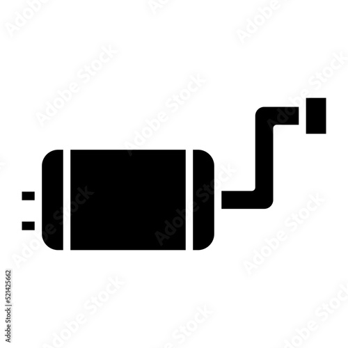 Exhaust Pipe Glyph Icon