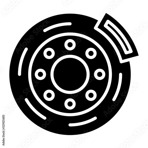 Brake Disc Glyph Icon
