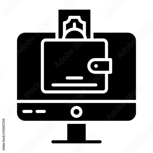 Digital Wallet Glyph Icon