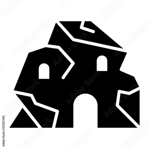 Cave House Line Icon