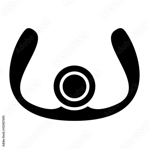 Aeroplane Steering Wheel Line Icon