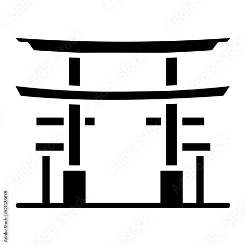 Torii Gate Line Icon
