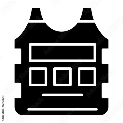 Bulletproof Vest Line Icon