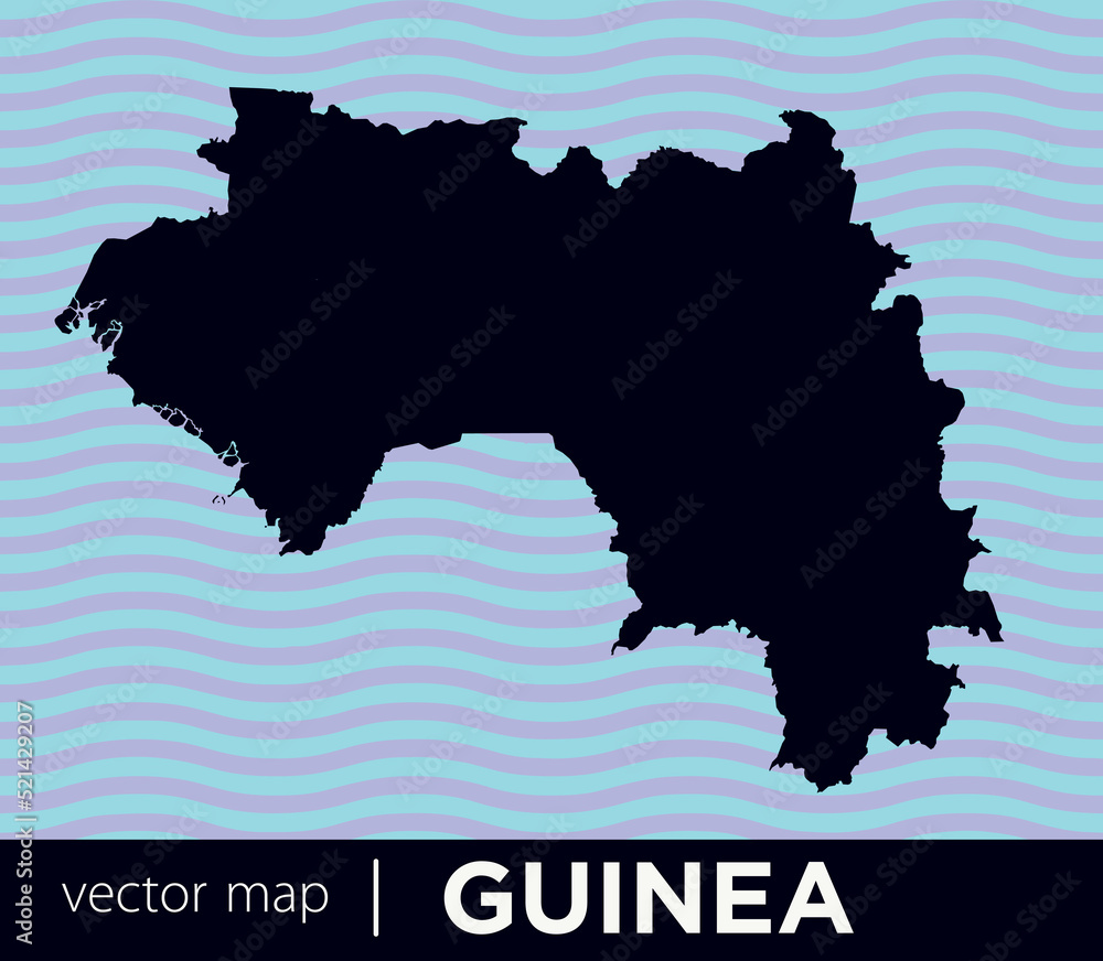 High Detailed Vector Map - Guinea
