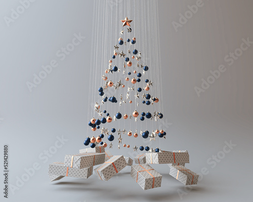 Christmas Tree Decorations And Gifts photo