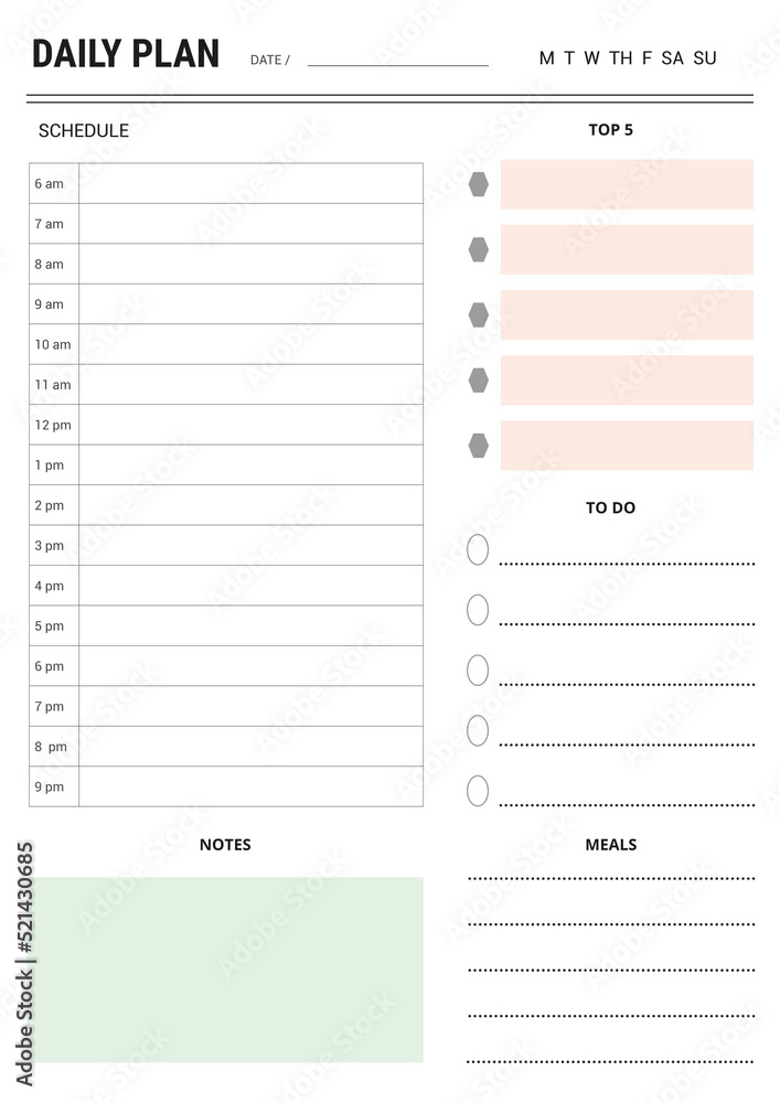 DAILY PLAN DAILY PLAN