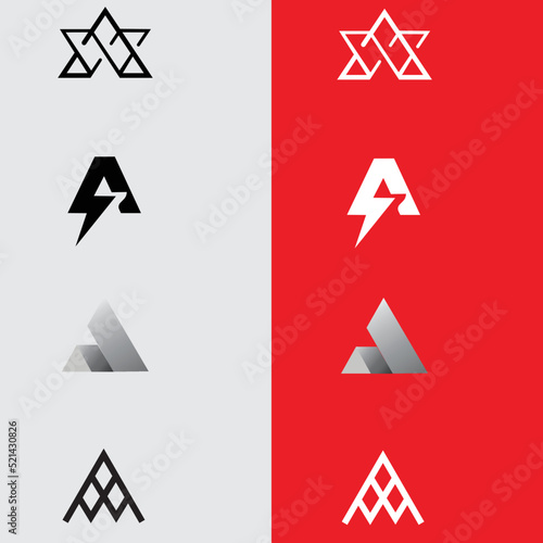 Free Download Letter mark A logo design set template - GFXLoad