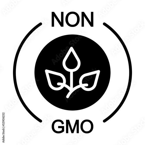 Non Gmo Glyph Icon